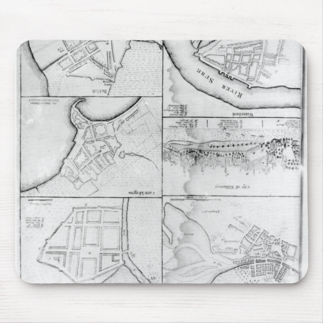 Plans of the principle Towers, Forts Mouse Pad (Front)