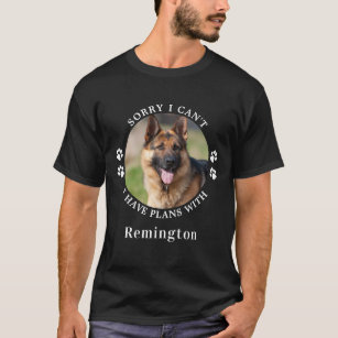 Plans With My Dog Cute Personalized Pet Photo T-Shirt