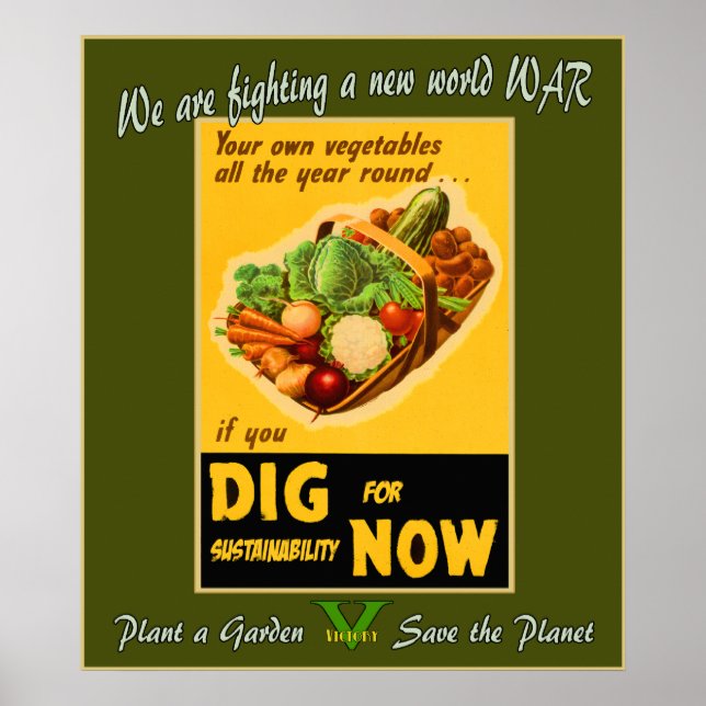 Plant a Garden - Save the Planet Poster (Front)