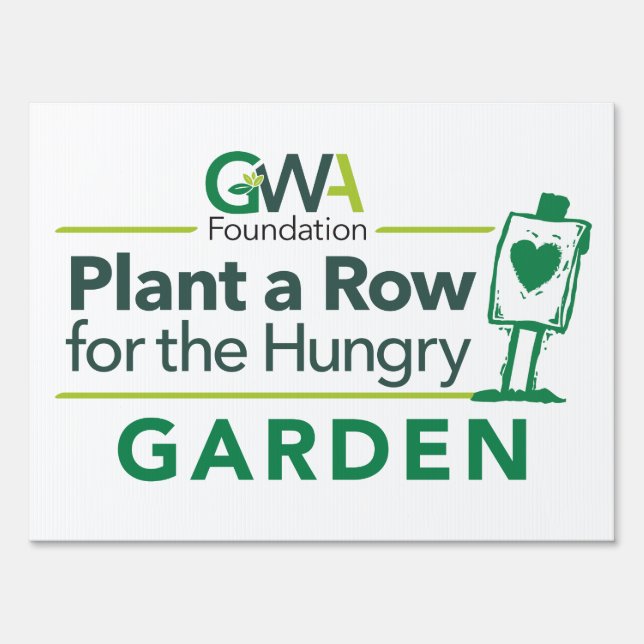 Plant a Row for the Hungry Garden Sign (Front)