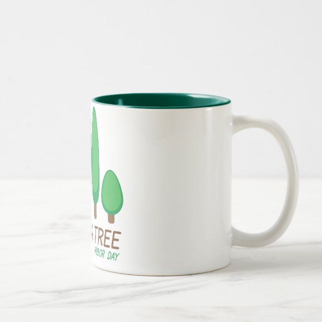 Plant a Tree - Arbor Day Two-Tone Coffee Mug (Right)