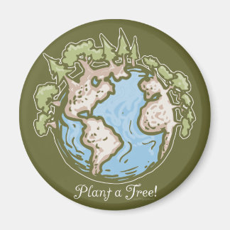 Plant a Tree Earth Day Gear Magnet