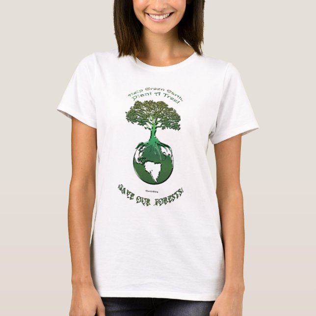 PLANT A TREE Ecology Art Earth Day Top (Front)