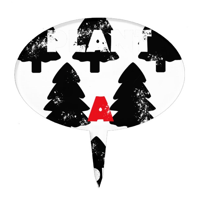 Plant A tree Pattern Cake Topper (Front)