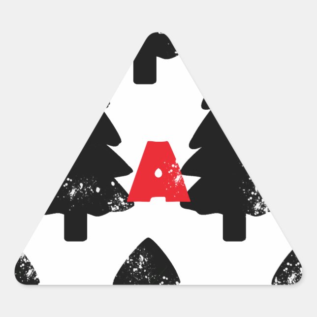 Plant A tree Pattern Triangle Sticker (Front)