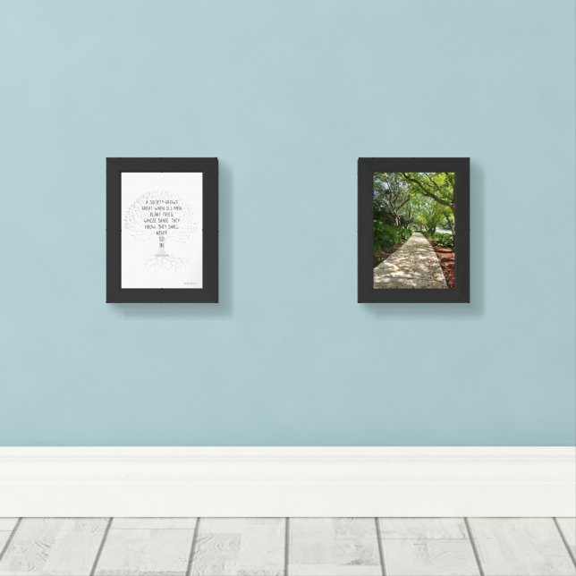 PLANT A TREE QUOTE & PHOTO PRINT SET (Wood Floor)