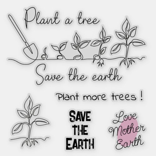 Plant a tree save the earth _ bundle stickers