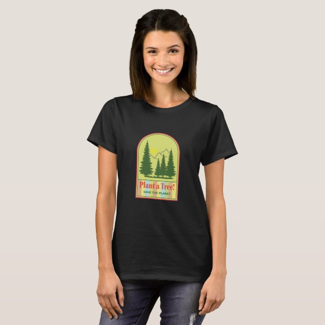 Plant a Tree, Save the Planet, Cool Hoodie T-Shirt (Front Full)