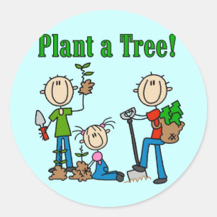Plant a Tree T-shirts and Gifts Classic Round Sticker