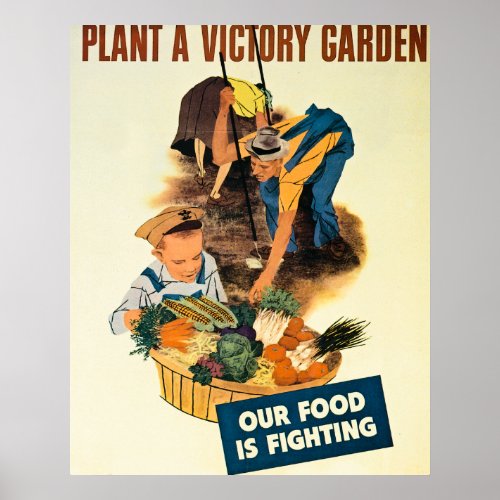 Plant a Victory Garden _ Vintage WW2 Poster