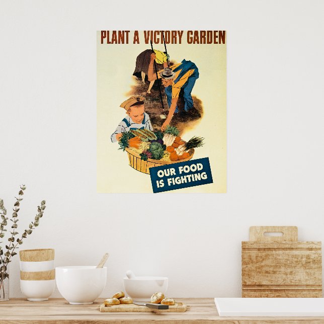 Plant a Victory Garden - Vintage WW2 Poster | Zazzle