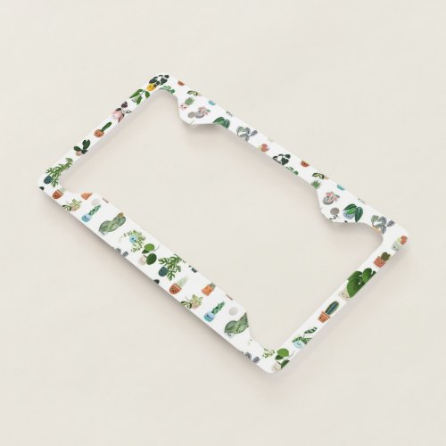 Plant addict license plate frame