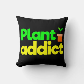 Plant addict throw pillow