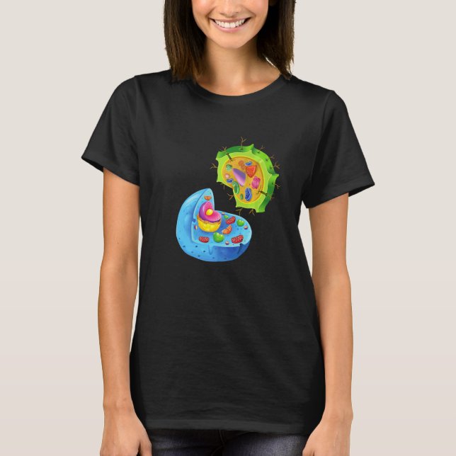 Plant And Animal Cell In Harmony With Nature T-Shirt (Front)