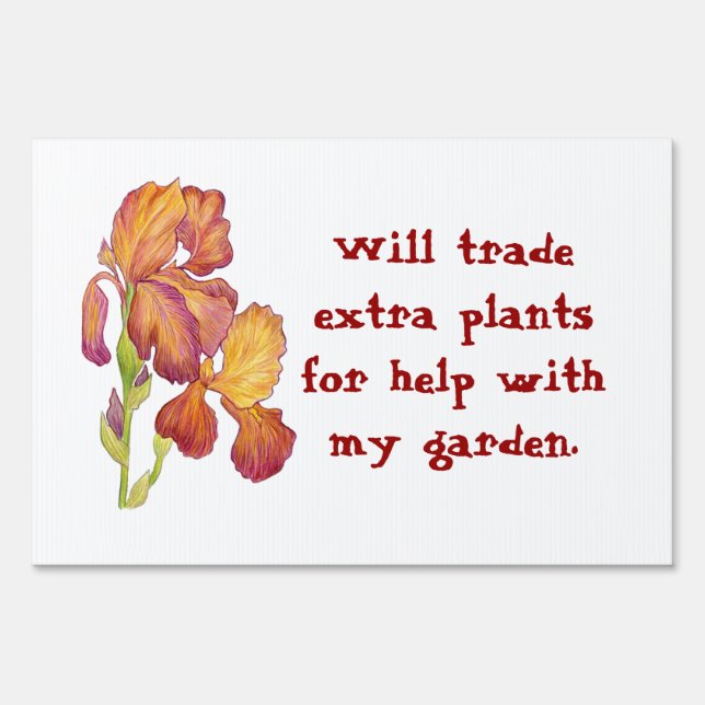 Plant and garden sign (Front)