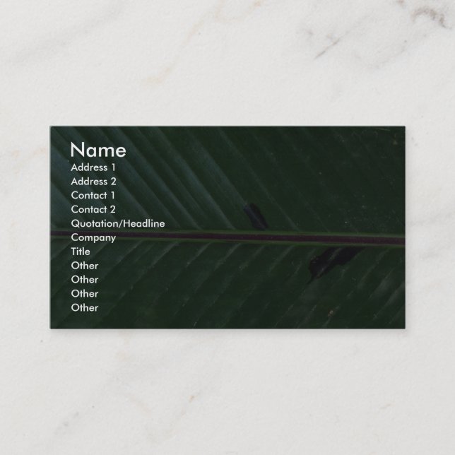 Plant Banana Up Business Card (Front)