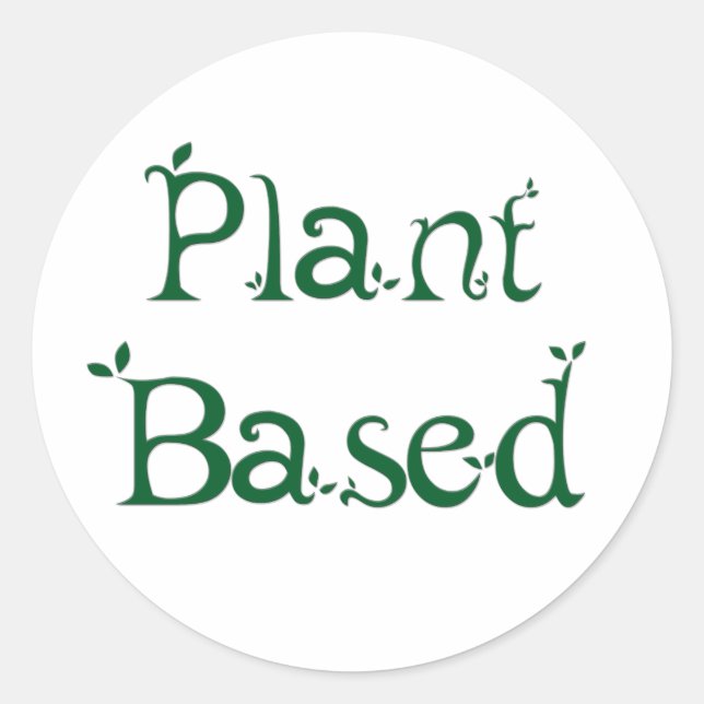 Plant Based Classic Round Sticker (Front)