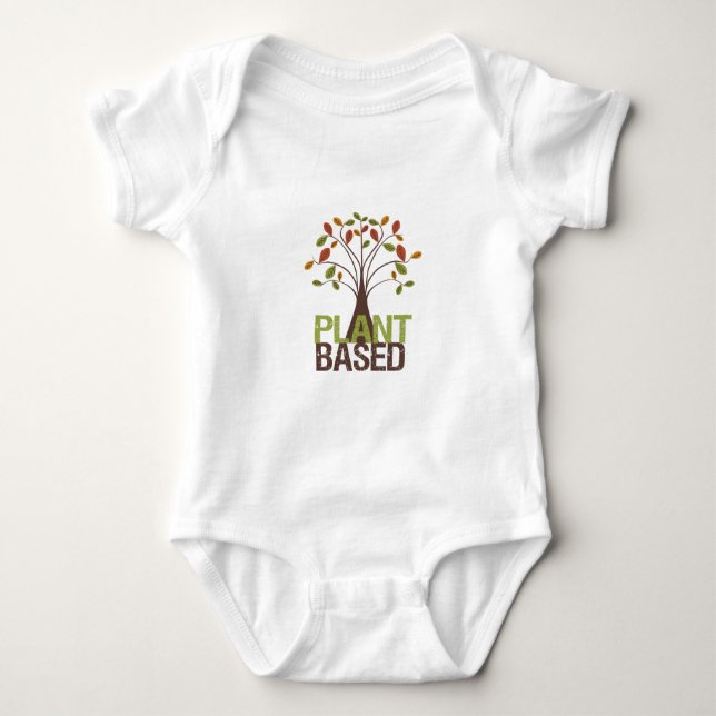 Plant Based Fall Tree Baby Bodysuit (Front)