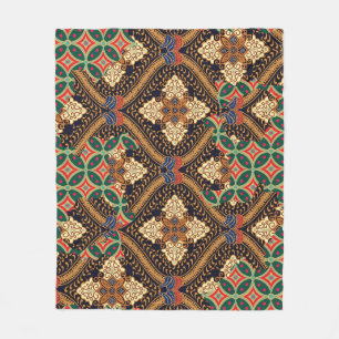Plant-Based Indonesian Batik: Distinctive Patterns Fleece Blanket