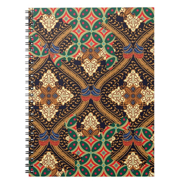Plant-Based Indonesian Batik: Distinctive Patterns Notebook (Front)