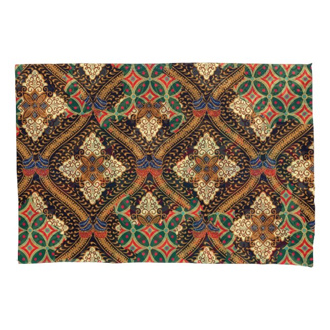 Plant-Based Indonesian Batik: Distinctive Patterns Pillow Case (Front)