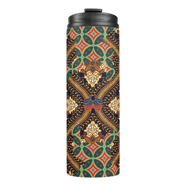 Plant-Based Indonesian Batik: Distinctive Patterns Thermal Tumbler (Front)