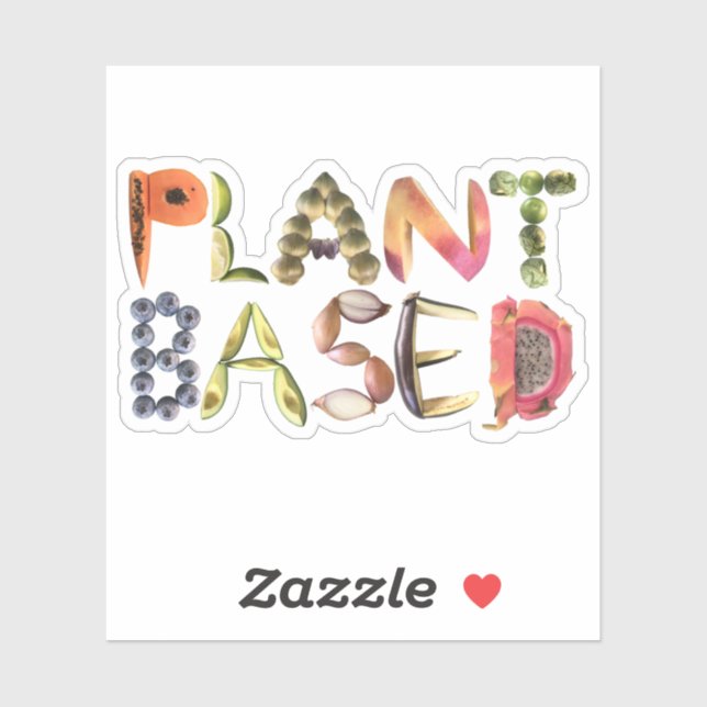 Plant Based Vegan or Vegetarian Foods Sticker (Sheet)