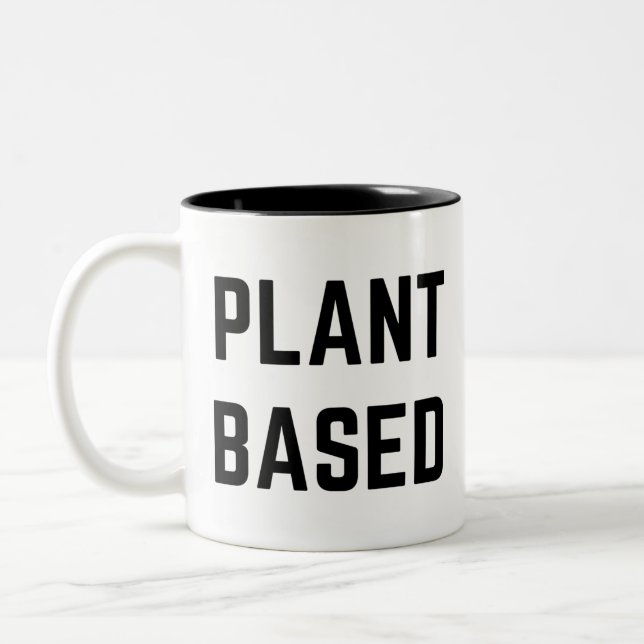 Plant Based Vegan Two-Tone Coffee Mug (Left)
