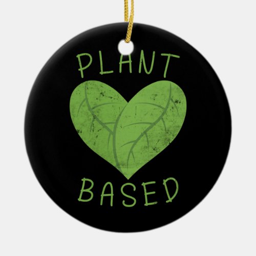 Plant Based Vegetable Vegetarian Plant Funny Ceramic Ornament