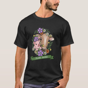 Plant Based - Vegetarian Vegan Cute Animal Graphic T-Shirt