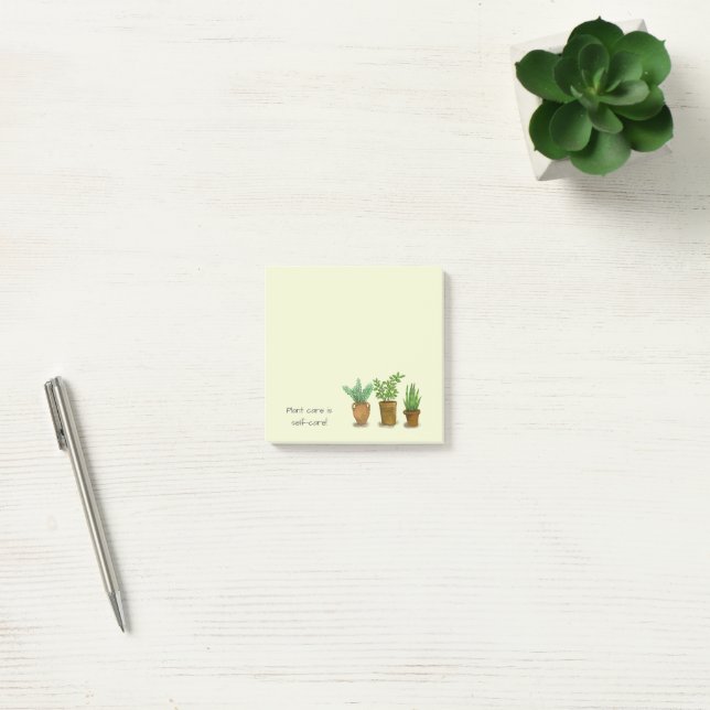 Plant care is self‑care , for plant lovers post-it notes (Office)