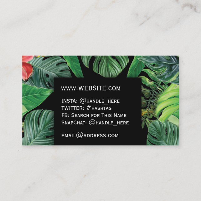 Plant Caretaker Green Professional Executive Business Card (Front)
