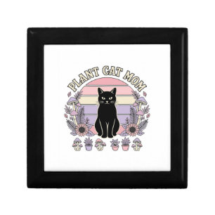 Plant Cat Mom Cat Plants Cottagecore Vintage Vecto Gift Box