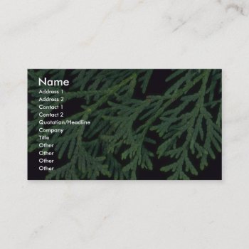 Plant Cedar Business Card by inspirelove at Zazzle