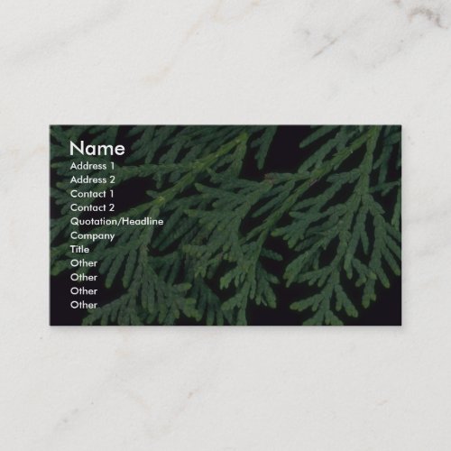 Plant Cedar Business Card Templates