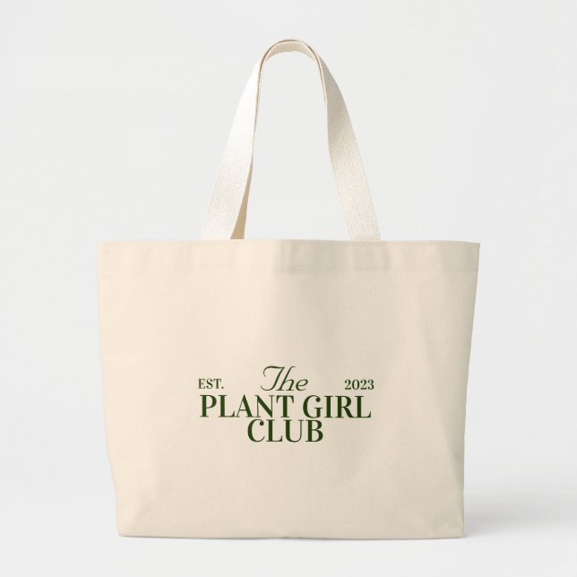plant club themed party  large tote bag (Front)