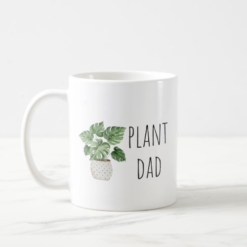 Plant Dad Coffee Mug Watercolor House Plant Mug