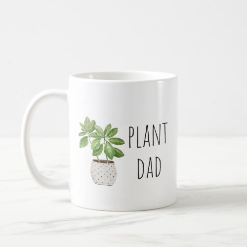Plant Dad Coffee Mug Watercolor House Plant Mug