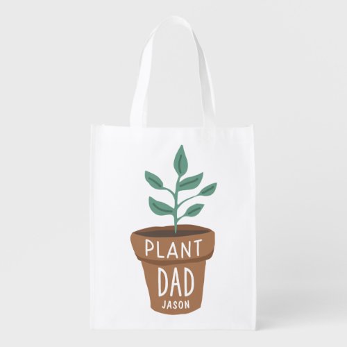 Plant Dad Personalized Grocery Bag