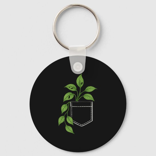 Plant Dad Plant Moms, House Plan Gardener Grow Tho Keychain (Front)