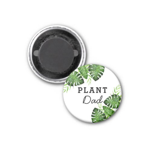 Plant Dad Watercolor Foliage Monstera Tropical   Magnet