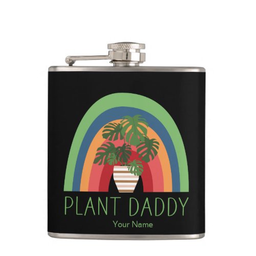 Plant Daddy Boho Rainbow Garden Monstera Leaves Flask