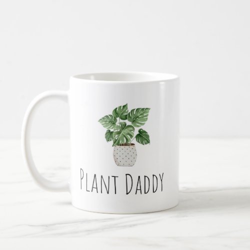 Plant Daddy Coffee Mug Watercolor House Plant Mug