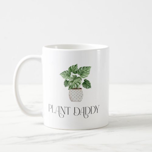 Plant Daddy Coffee Mug Watercolor House Plant Mug