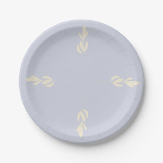 Plant design paper plate. plates
