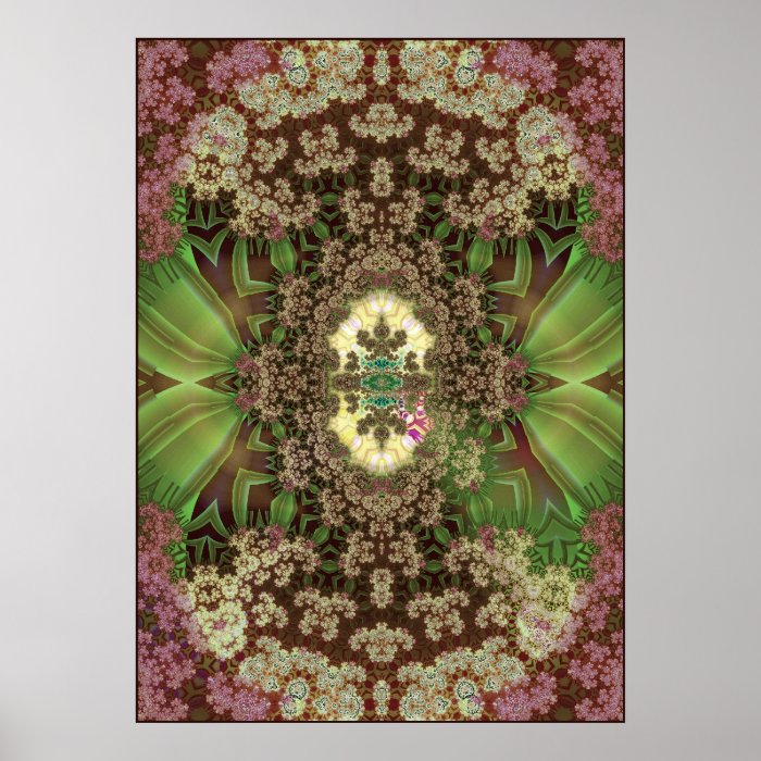 plant devas & grasshoppers among drying flowers poster