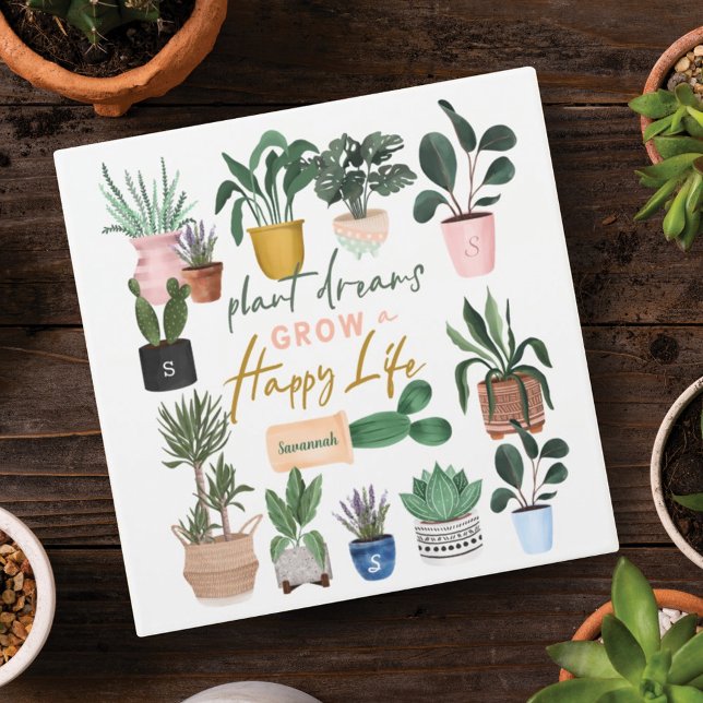 Plant Dreams Grow a Happy Life Crazy Plant Lady 3 Ring Binder (Creator Uploaded)