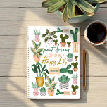 Plant Dreams Grow a Happy Life Crazy Plant Lady Planner<br><div class="desc">Are you crazy about plants? or know someone who just can't get enough of their plants? Then this "Crazy Plant Lady" planner is perfect for yourself or a gift. Our design features a beautiful assortment of our handpainted watercolor-potted plants. "Plant Dreams Grow a Happy Life" is displayed within the plant...</div>