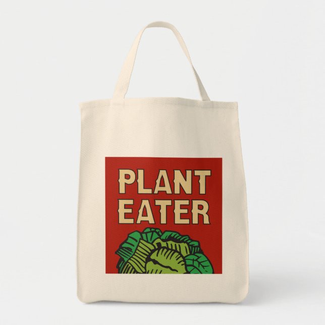 Plant Eater retro vegetarian vegan Tote Bag (Front)