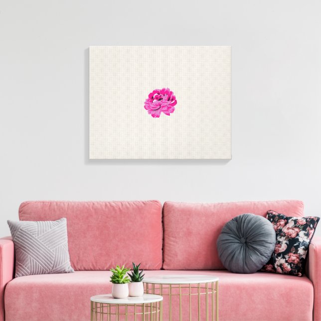 plant, flower, petal, pink, magenta, font, pattern canvas print (Insitu(LivingRoom))